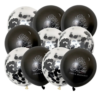 10pcs Eid Mubarak Metal Latex Balloon Ramadan Kareem Decoration Air Globos Ramadan Mubarak Muslim Islamic Festival Party Decor