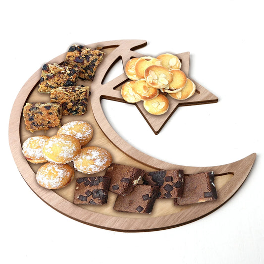Wooden Pendant EID Mubarak 2024 Ramadan Decoration for Home Kareem Ramadan and Eid Decor Eid AL Adha Islamic Muslim Decor