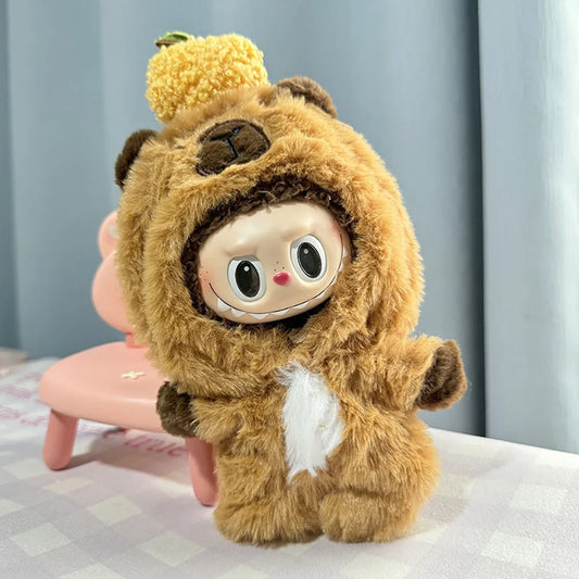 17cm Mini Plush Doll'S Clothes Outfit Accessories for Korea Kpop Exo Labubu Idol Dolls Kapibala Onesie Clothing DIY Kid Gift