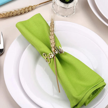 4pcs Bismillah Napkin Rings Eid Mubarak Muslim Islamic Ramadan Kareem Suhoor Iftar Dinner Table Decoration Housewarming Gift