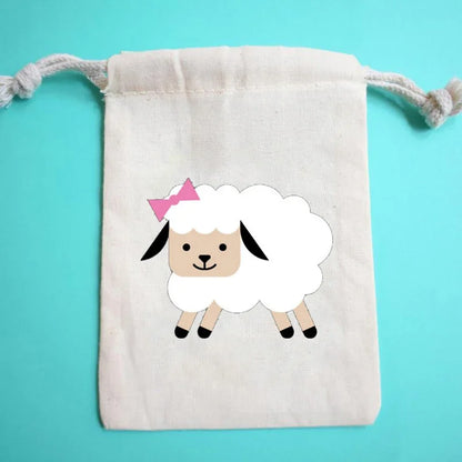 5pcs Sheep Gift Bags Barnyard Farm Animal Themed Baby Shower Boy Girl Birthday Party Eid Mubarak Al Adha Al-Adha Ramadan Favor