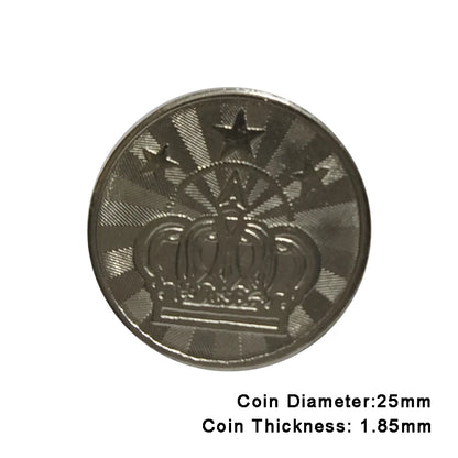 100pcs Arcade Game Coin Token Stainless Steel Coin Tokens Custom Tokens for Arcade MAME JAMMA Amusement Cabinet Vending Machines
