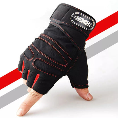 Workout Gloves for Men Women Weight Lifting Half Finger Glove With Wrist Wrap for Gym Sport Training Bicycle Motorcyclist Glove