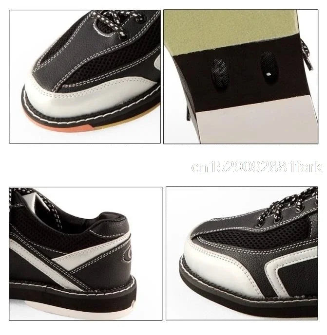 High Quality Bowling Shoes Mens Anti-Skid Outsole Sneakers Leather Breathable Sport Shoes Comfortable Training  Footwear
