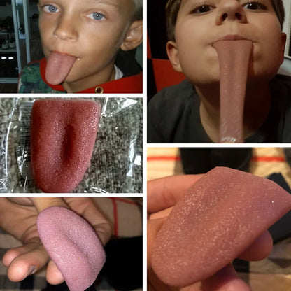 1 Pcs Horrible Stretchable Tongue Realistic Magic Tongue Fake Tongue Specially Function for Halloween Decompression Toy