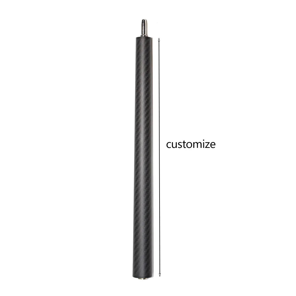 Factory Direct Customized 1pc Butt of Break-Jump Cue the First Part 3K Carbon Fiber Snooker 3/4 Split Cue Black Pool Cue Butt