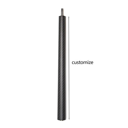 Factory Direct Customized 1pc Butt of Break-Jump Cue the First Part 3K Carbon Fiber Snooker 3/4 Split Cue Black Pool Cue Butt