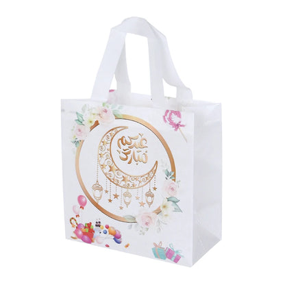2024 Ramadan Kareem Gift Bags Nonwoven Candy Cookie Snack Packaging Bag Box Eid Mubarak Muslim Islamic Festival Party Supplies