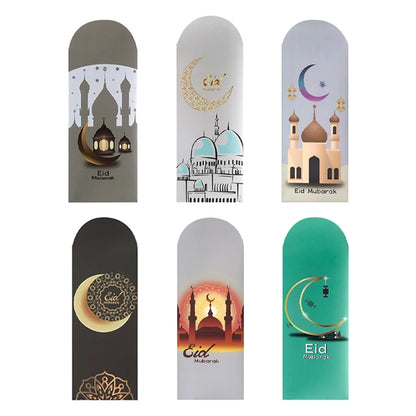 6pcs Eid Mubarak Envelopes Money Gift Bag Card Holder Ramadan Decoration 2023 Islamic Muslim Eid Al-Fitr Invitation Supplies