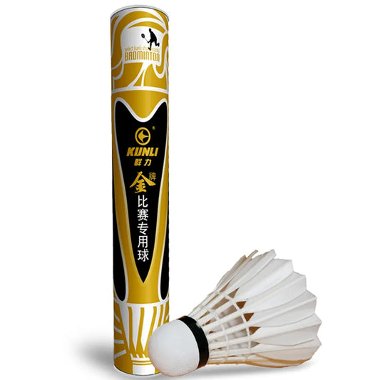 Kunli Badminton Shuttlecocks KL-gold Top Grade Goose Feather Shuttlecocks for International Tournament Best Durable Best Flying