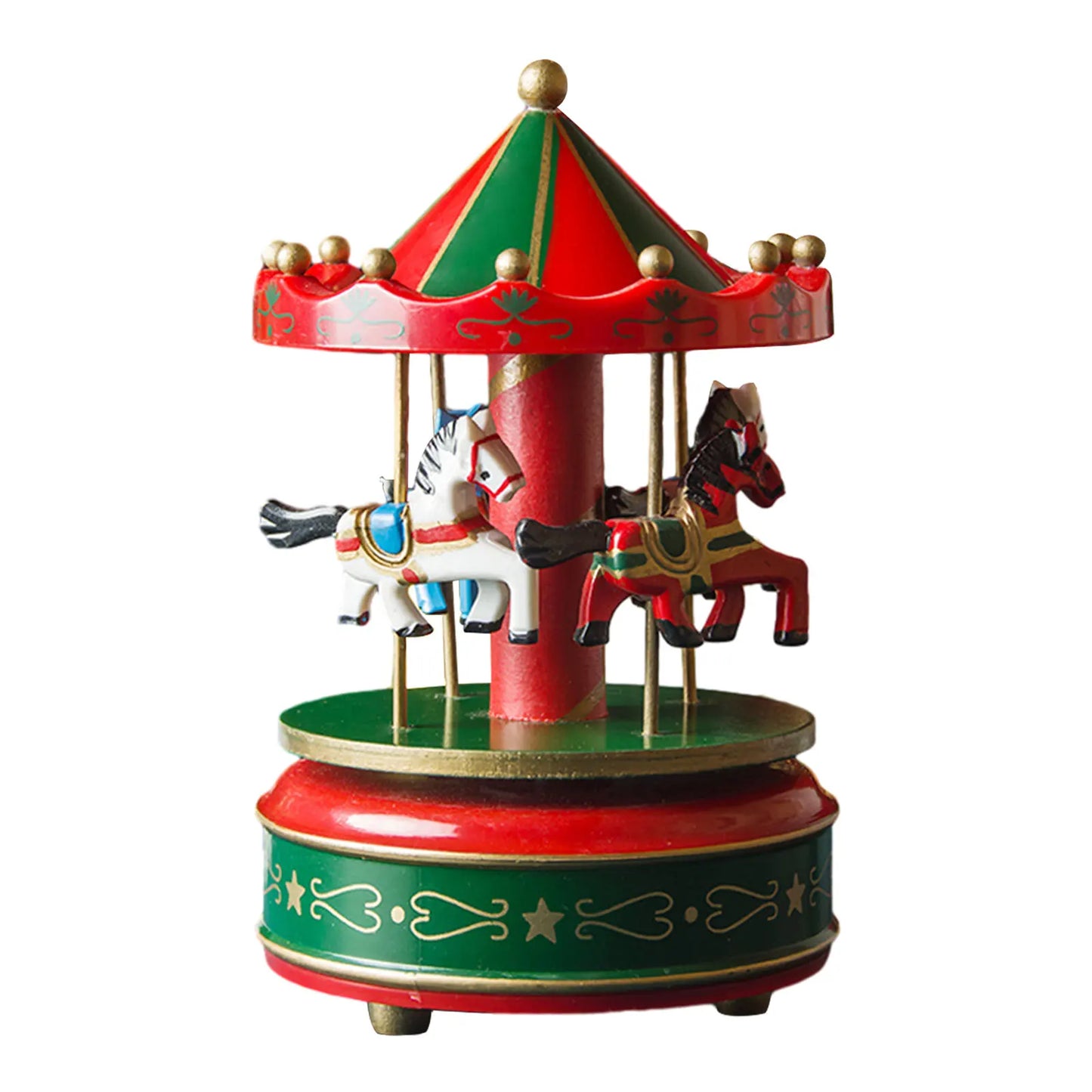 New Carousel Horse Music Box Resin Merry-Go-Round Musicical Box Home Desktop Decoration Kids Christmas Birthday Gift