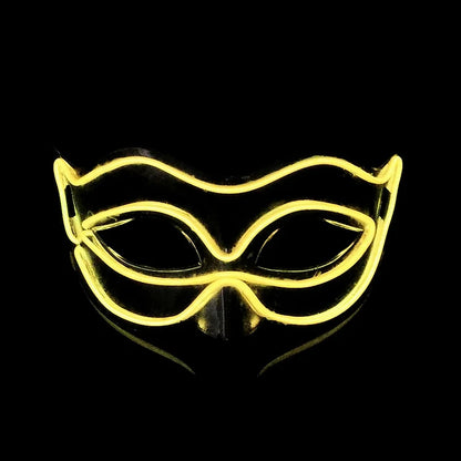 Halloween 10 Colors LED  Neon El Wire  Mask Cosplay  Luminous Fox Mask Dance Party  Dress Accessories