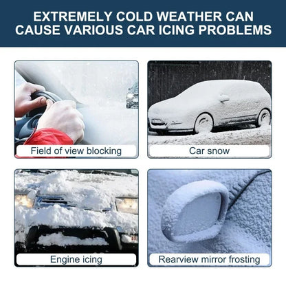Car Snow Antifreeze Car Electromagnetic Molecular Defroster Front Rear Windshield Car Snow Removal Instrument Solar Antifreeze