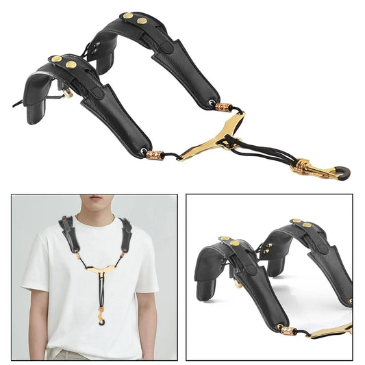 Professional Sax Harness Saxophone Strap Saxophone Shoulder Strap Adjustable Length for Alto / Tenor / Baritone Saxophone