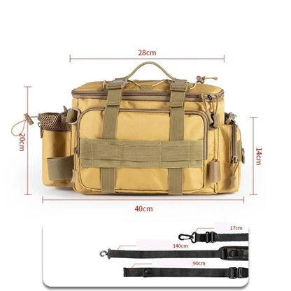 Fishing Tackle Bag Single Shoulder Crossbody Tactical Bags Men Waist Pack Fish Lures Gear Utility Storage Fishing Box Chest Bag