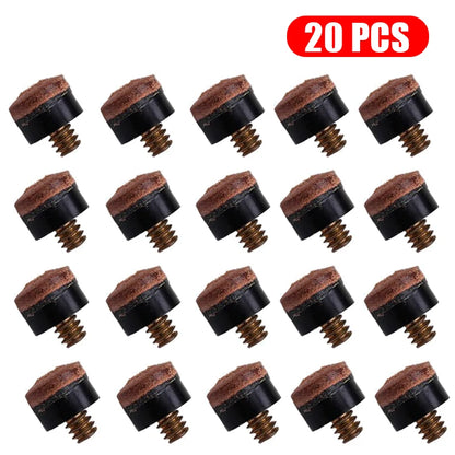 10/20pcs Set 10mm High Quality Screw on Cue Tips for Billiard Pool Cue Stick and Snooker Cue Replacement Parts Stick Repair Tool