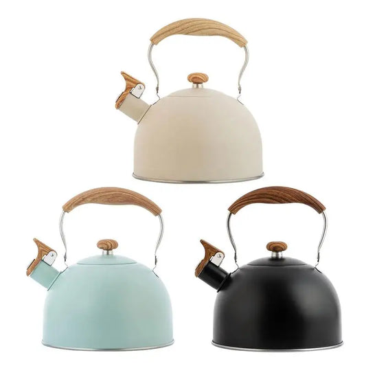 Whistling Kettle 2.5L Stainless Steel Whistle Tea Kettle Water Bottle Tea Pot Kitchenware for Gas Stove Induction Cooker