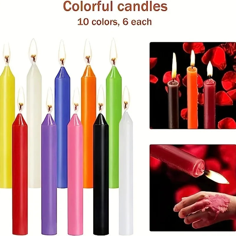 20/10pcs Unscented Mini Taper Candle, for Casting Chimes, Rituals, Spells, Wax Play & More,ChristmasDecor Dinner Candles Wedding