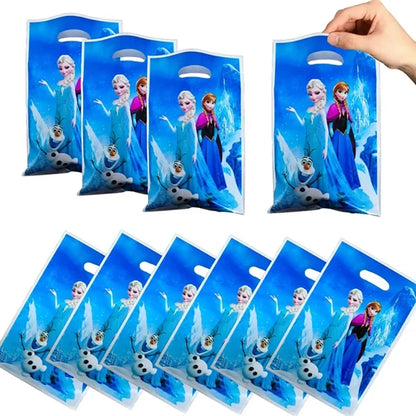 10-50pcs Frozen Party Favor  Gift Bags Frozen Anna Elsa Goody Bags Olaf Favor Bags Birthday Party Supplies Decorations Gifts