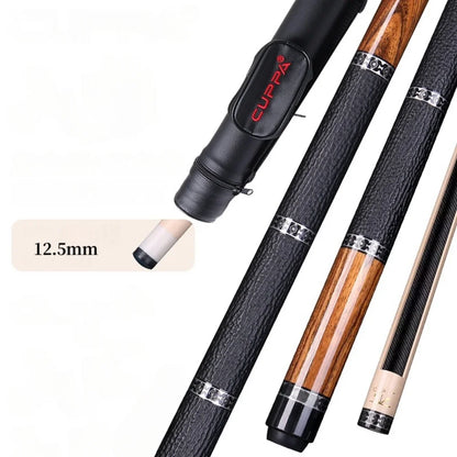 CUPPA 58" Black / Golden Sandalwood Billiard Pool Cue Stick 12.5mm