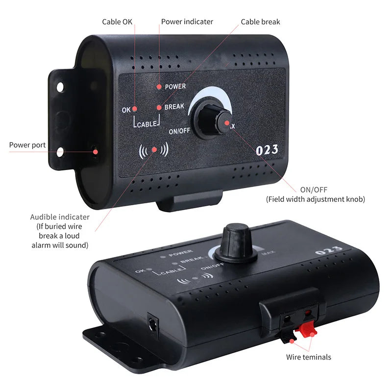 023 Safety Pet Dog Electric Fence With Waterproof Dog Electronic Training Collar Buried Electric Dog Fence Containment System