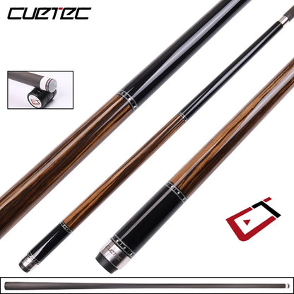 CUETEC 58" Cynergy Truewood II Walnut / Ebony Carbon FIber Energy Billiard Pool Cue Stick 12.5mm