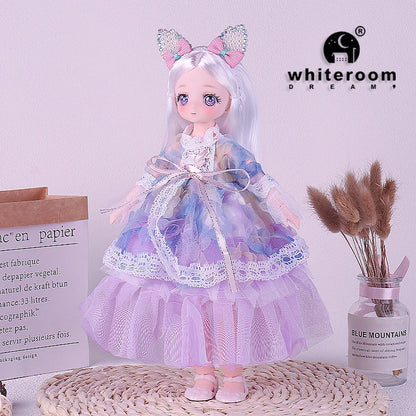 1/6 Bjd Doll Wedding Dress Anime Action Figures  Full Set Spherical Jointed Doll for Children's Toys Girl Cosplay  Free Shipping