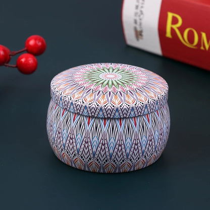 1PC Vintage Candle Tin Can Candy Cookie Storage Box Dry Spice Storage Jar Suitable DIY Candle Cosmetic Ointment Making Christmas