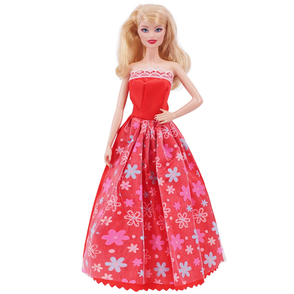 Doll Evening Dress Clothes Princess Dress Banquet Party Dress Tulle Dress for Barbiees&BJD Doll Clothes Accessories,Toy for Girl