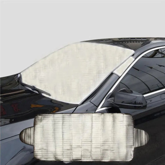 Car Snow Ice Protector Visor Sun Shade Fornt Rear Windshield Cover Block Cover Front Rear Block Window Windshield Accessories