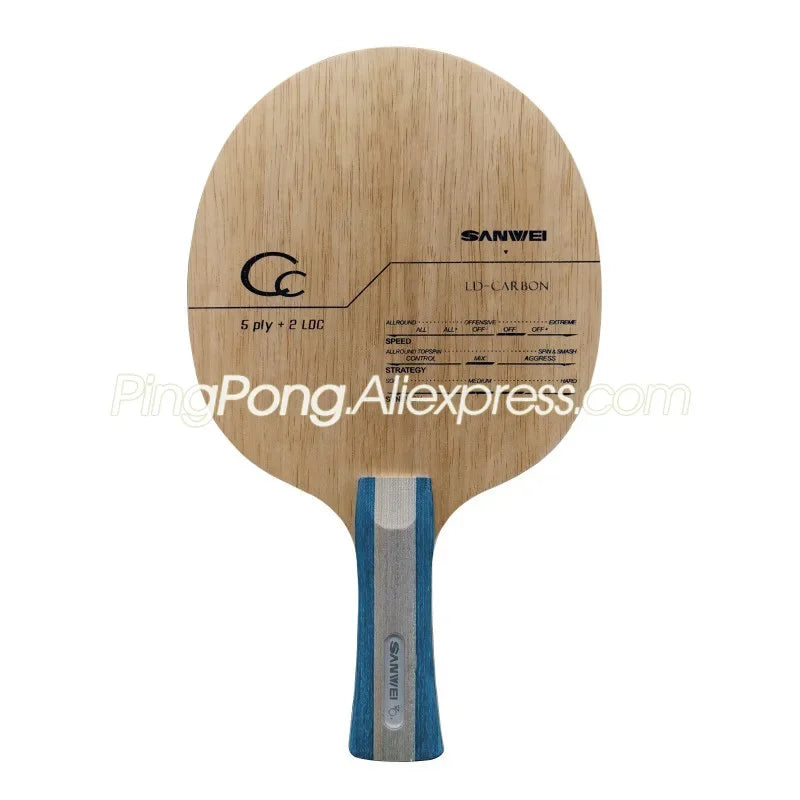 Original SANWEI CC CARBON Table Tennis Blade Racket (5+2 Carbon) Ping Pong Bat Paddle