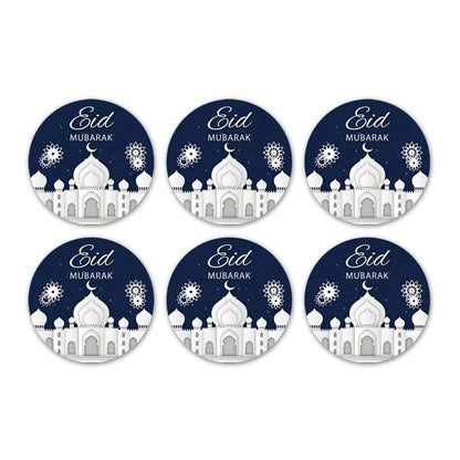 30/60pcs 4cm EID Mubarak Decorations Gift Label Stickers Islamic Muslim Eid Al-Fitr Ramadan Kareem Candy Bag Seal Party Supplies