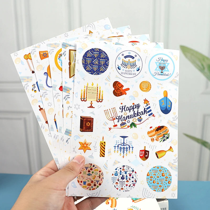 6 Sheets EID Mubarak Paper Sticker Gift Box Lable Seal Stickers Islamic Muslim Eid Al-Fitr Decoration 2025 Ramadan Kareem Supply