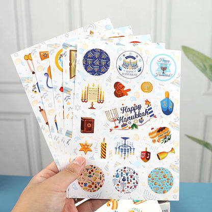 6 Sheets EID Mubarak Paper Sticker Gift Box Lable Seal Stickers Islamic Muslim Eid Al-Fitr Decoration 2025 Ramadan Kareem Supply