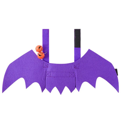 Halloween Cat Clothes Bat Wings Funny Dog Cosplay Costume With Pumpkin Bells 2023 New Dog Clothes Pet Supplies