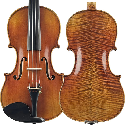 4/4 Violin, Tiger Flamed Back Professional Violin 4/4 바이올린 كمان4/4 скрипка Excellent Flame Free Case and Bow