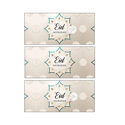 24pcs 4*9cm Eid Mubarak /Ramadan Kareem Sealing Labels Decor Ramadan Mubarak Packaging Stickers Muslim Islamic Festival Decor