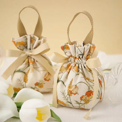 10pcs Wholesale Mixed Package Eid Gift Canvas Bag Candy Gift Bag Muslim Islamic Holiday Party Candy Gift Box Children's Gift
