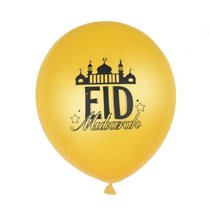 10Pcs Eid Al-Adha Balloon Ramadan Eid Mubarak Ballons Decorations Ramadan Kareem Gift Islamic Muslim Holiday Party Decor