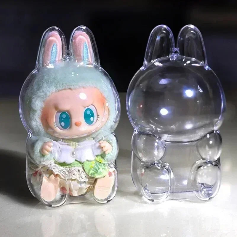 New LABUBU Clear Macaron Case, Dust Case, Popmart Bubble Mart Doll Accessories, Doll Accessories, Christmas and New Year Gifts