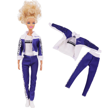Pop Doll Clothes Sportswear Outfit Dress Fashion Coat Hoodie Top Pants Hats Clothing for Barbis&BJD Doll Accessories Girl`s Toy