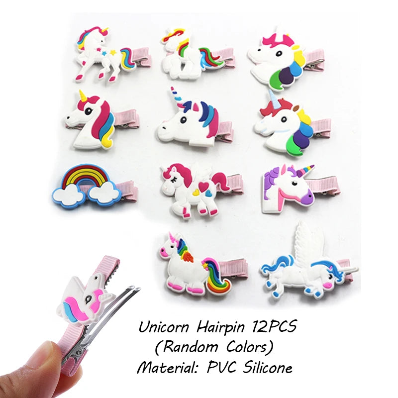 Unicorn Party Supplies Pinata Birthday Party Favors Kids Unicorn Necklace Bracelet Ring Hairpin Keychain Christmas Gifts