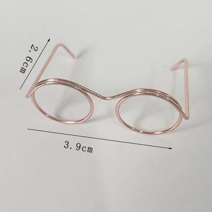 5pcs Cute Round Doll Glasses Frame for Bjd Fashion Plush Toy Glasses Dolls DIY Accessories Dress Up Toys for Girls