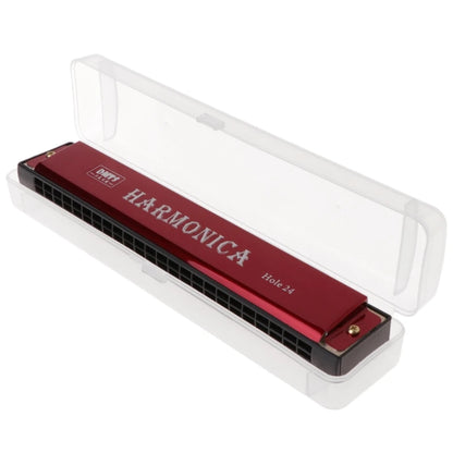 Professional 24 Hole Harmonica Key of C Mouth Metal Organ for Beginners