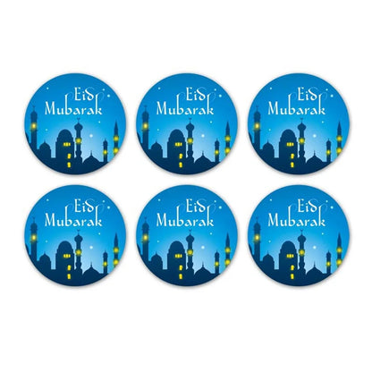 30/60pcs 4cm EID Mubarak Decorations Gift Label Stickers Islamic Muslim Eid Al-Fitr Ramadan Kareem Candy Bag Seal Party Supplies