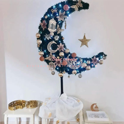 2023 Ramadan Kareem Tree Skirt Eid Mubarak Decorations for Home Islam Muslim Party Decor