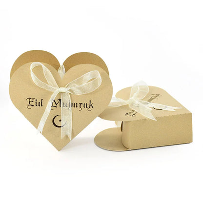 10pcs Eid Mubarak Candy Box Ramadan Kareem Favors Gift Packaging Bags Decor Home Islamic Muslim Event Party Eid Al-Fitr Decor 7
