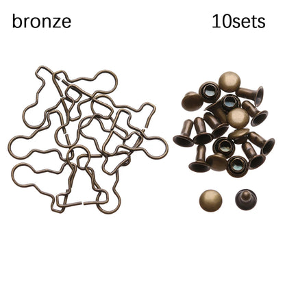 10sets Mini Doll Belt Buttons Doll Clothes DIY Metal Buckle Fit for 1/6 Dolls Girls Doll Buckles Trousers Bags Accessories