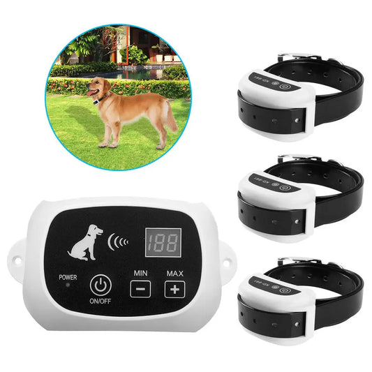 Retail  Wireless Electric Dog Pet Fence Containment System Transmitter Collar Waterproof Drop Shipping  27g9