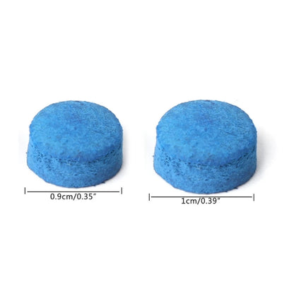 50Pcs Pool Cue Tips Billiard Cue Stick Replacement Tips With Storage Box Snooker Pool Cues Blue Cue Tips for Pool Cues